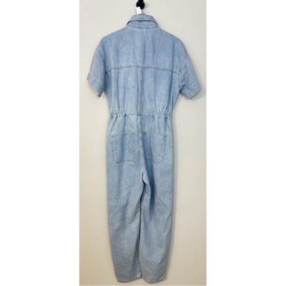 FREE PEOPLE Marci Denim Coverall in Wash Clear Skies - Picture 4 of 8